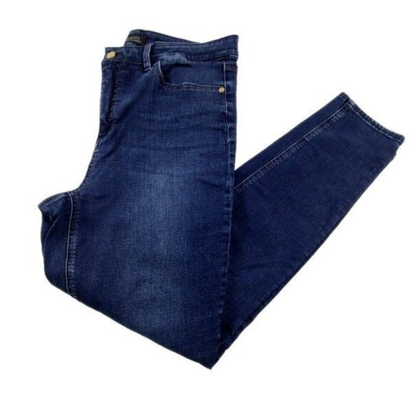 Talbots Flawless Five Pocket Jeans Womens Size 33 Waist Skinny Dark Wash Denim - Picture 1 of 5